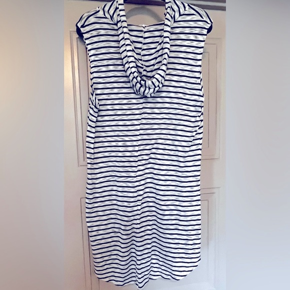 Target Merona Striped Hooded Swim Coverup Dress Size Large - Picture 4 of 5